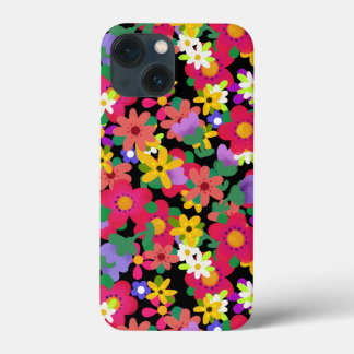 Brightly Colored Floral Pattern You Customize iPhone 13 Mini Case