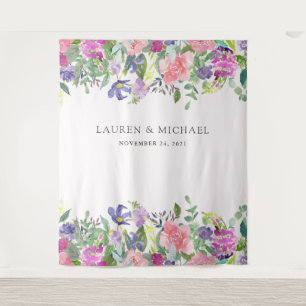 Brightly Colored Floral   Photo Booth Prop Tapestry