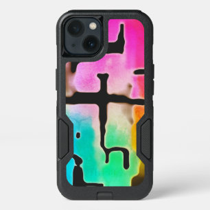 Brightly Colored Funky Cool Abstract iPhone 13 Case