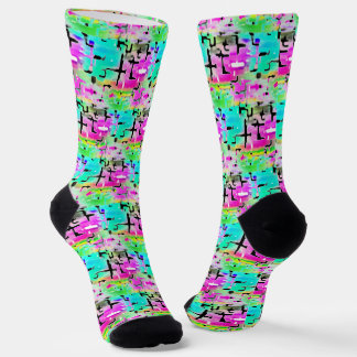 Brightly Colored Funky Cool Abstract Socks