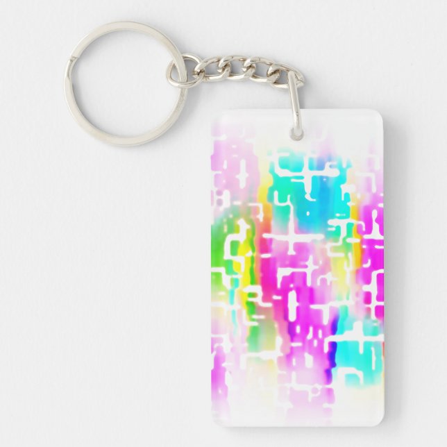 Brightly Colored Funky Cool Keychain (Front)