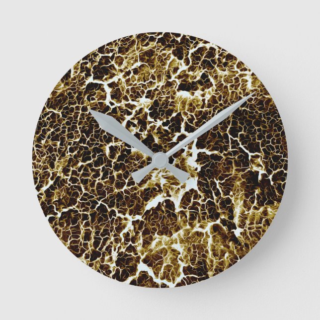 Brightly Colored Funky Unique Cool Round Clock (Front)