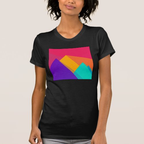 Brightly Colored Geometric Triangles and Pyramids T_Shirt