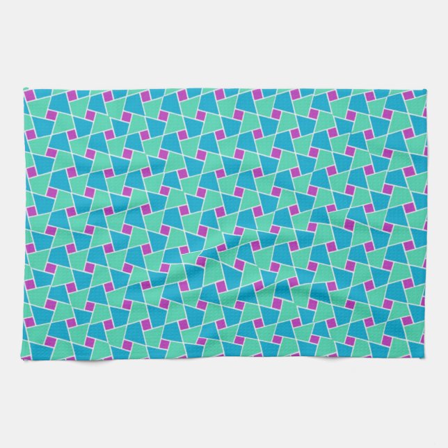 Brightly Colored Islamic Pattern Kitchen Towel (Horizontal)