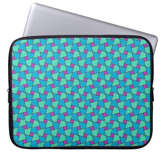 Brightly Colored Islamic Pattern Laptop Sleeve (Front)