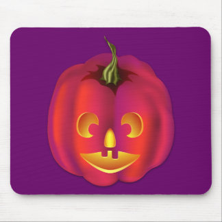 Brightly Colored Jack-O-Lantern Halloween Mouse Pad