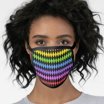 Brightly Colored Leaf Patterns Face Mask by JLBIMAGES at Zazzle