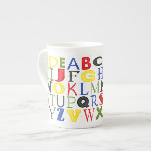 Brightly Colored Letters by Megan Meagher Bone China Mug