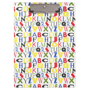 Brightly Colored Letters by Megan Meagher Clipboard
