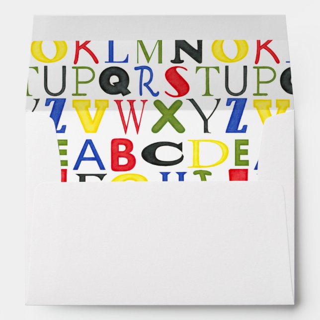 Brightly Colored Letters by Megan Meagher Envelope (Back (Bottom))