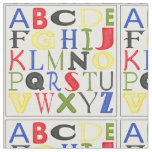 Brightly Colored Letters by Megan Meagher Fabric