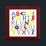 Brightly Colored Letters by Megan Meagher Keepsake Box<br><div class="desc">Trying to teach your kids their abc's? Know a school that could use a little educational art in their classrooms? Then purchase this print of brightly colored letters by Megan Meagher!</div>