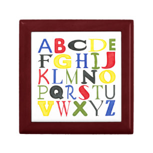 Brightly Colored Letters by Megan Meagher Keepsake Box