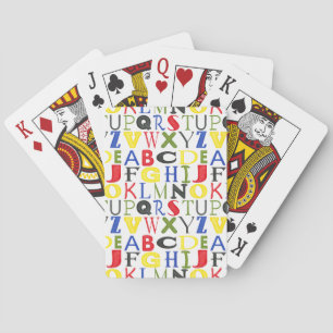Brightly Colored Letters by Megan Meagher Poker Cards