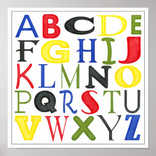 Brightly Colored Letters by Megan Meagher Poster