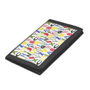 Brightly Colored Letters by Megan Meagher Tri-fold Wallet