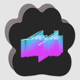 Brightly colored Love you Letters Car Magnet