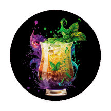 BRIGHTLY COLORED MARDI GRAS FESTIVE DRINKS