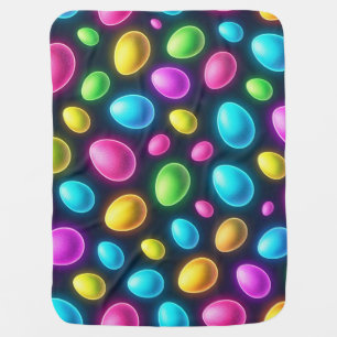 Brightly colored/neon Easter Egg/Spring Baby Blanket