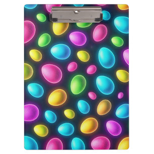 Brightly colored/neon Easter Egg/Spring Clipboard