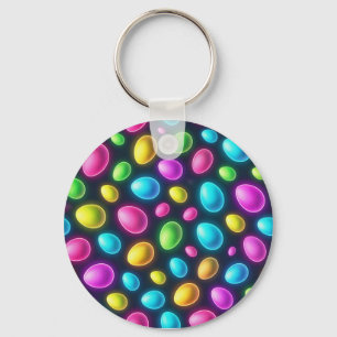 Brightly colored/neon Easter Egg/Spring  Keychain