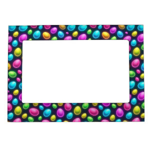 Brightly colored/neon Easter Egg/Spring  Magnetic Frame