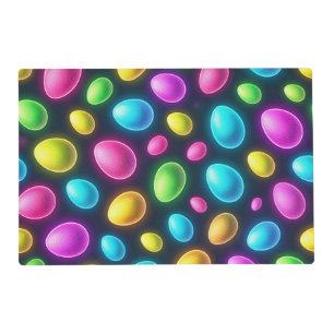 Brightly colored/neon Easter Egg/Spring  Placemat