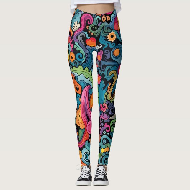 Brightly colored patterns  leggings (Front)