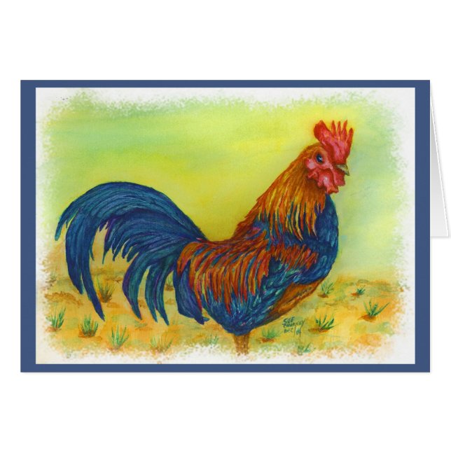 BRIGHTLY COLORED ROOSTER CARDS (Front Horizontal)