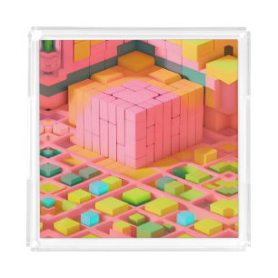 Brightly Colored Sweetness Acrylic Tray