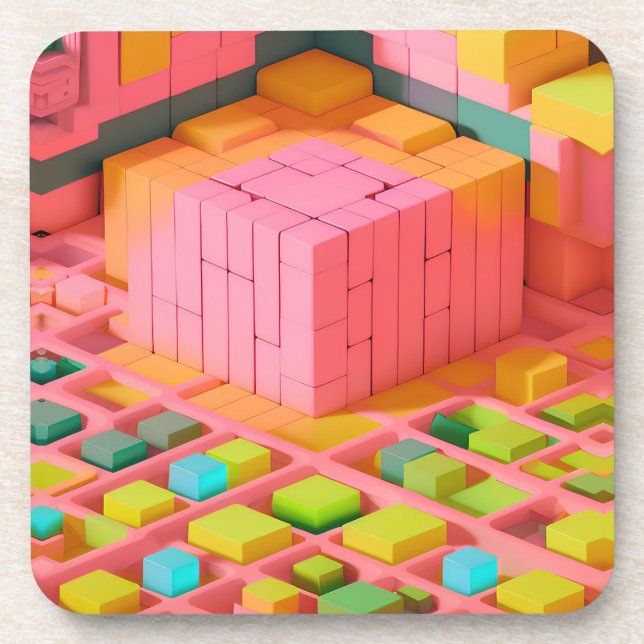 Brightly Colored Sweetness Beverage Coaster (Front)