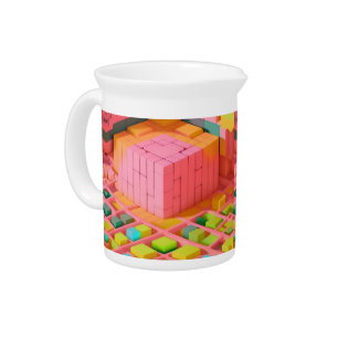 Brightly Colored Sweetness Beverage Pitcher