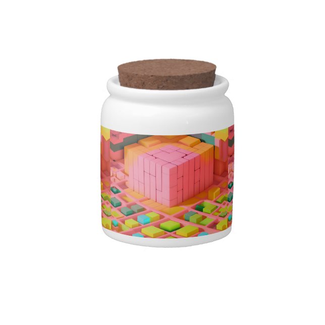 Brightly Colored Sweetness Candy Jar (Front)
