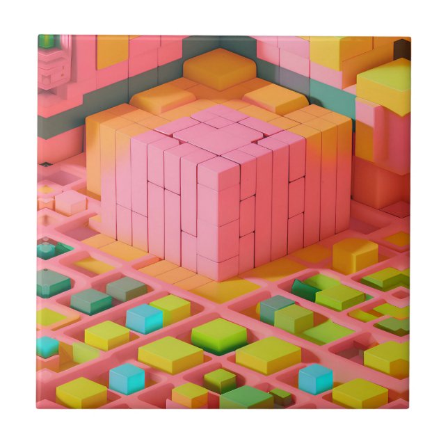 Brightly Colored Sweetness Ceramic Tile (Front)