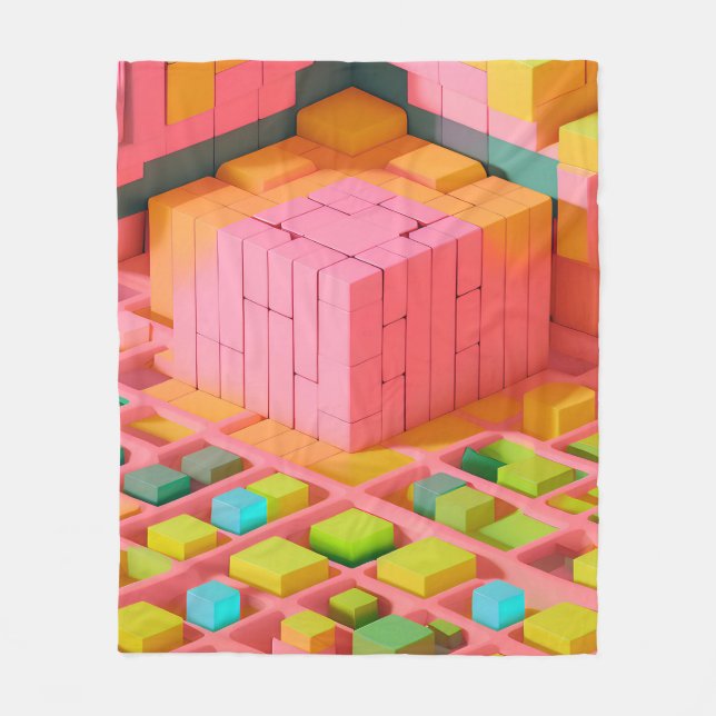 Brightly Colored Sweetness Fleece Blanket (Front)