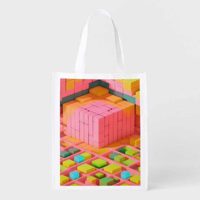 Brightly Colored Sweetness Grocery Bag (Front)