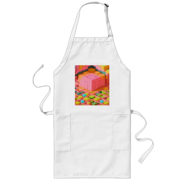Brightly Colored Sweetness Long Apron (Front)