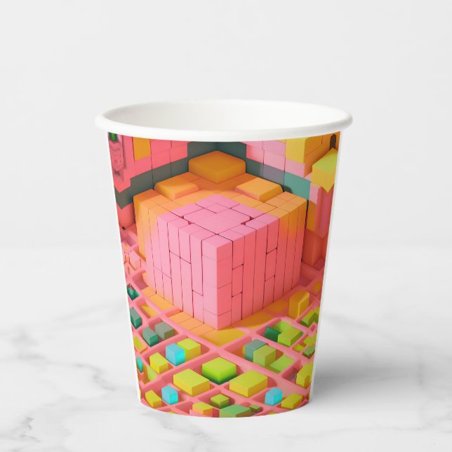 Brightly Colored Sweetness Paper Cups (Front)