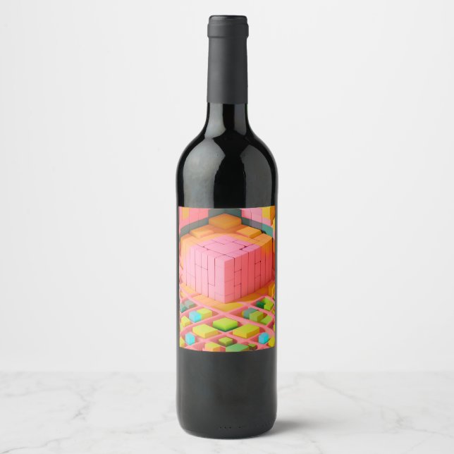 Brightly Colored Sweetness Wine Label (Front)