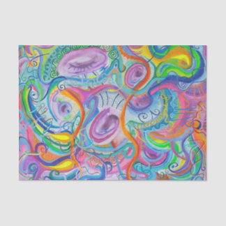 Brightly colored tissue paper