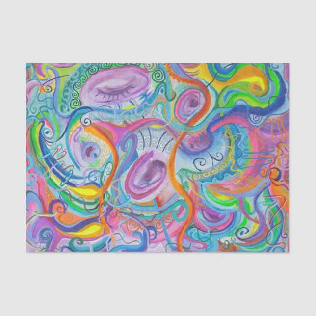 Brightly colored tissue paper (Front)