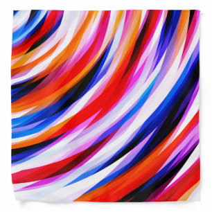 Brightly Colorful Abstract Pattern Bandana