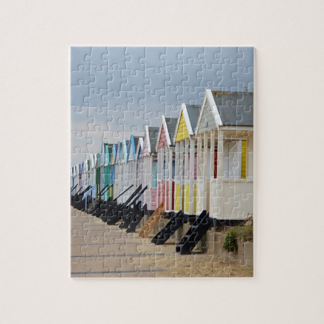 Brightly Painted Beach Huts Jigsaw Puzzle (Vertical)