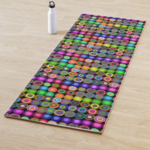 Brightly Painted Circles Yoga Mat