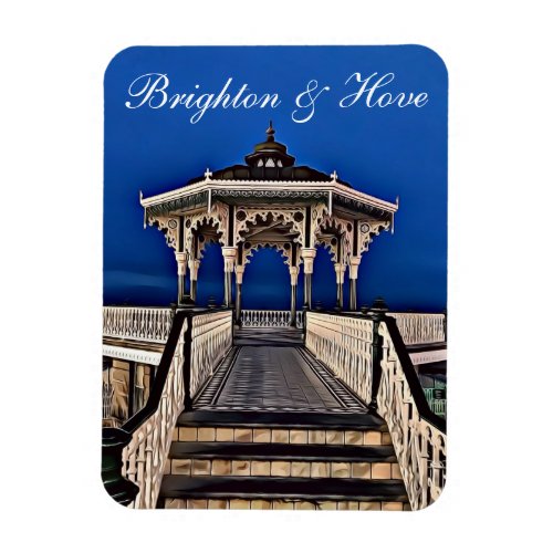 Brighton and Hove Bandstand Digital Painting Magnet