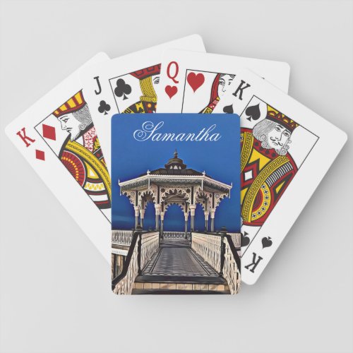 Brighton and Hove Bandstand Digital Painting Playing Cards