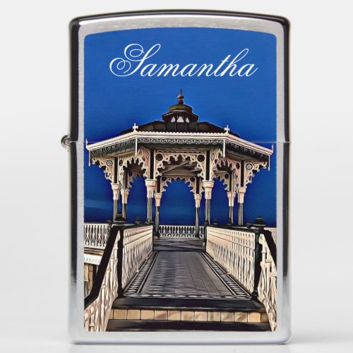 Brighton and Hove Bandstand Digital Painting Zippo Lighter