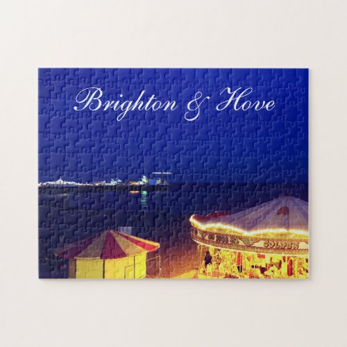 Brighton and Hove Beach at Night time Jigsaw Puzzle