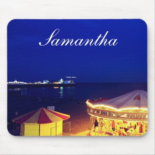 Brighton and Hove Beach at Night time Mouse Pad