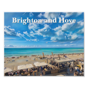 Brighton and Hove Beach Painting Photo Print